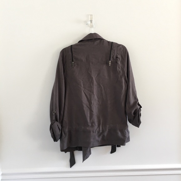 Blank NYC Gray Drape Moto Tie Jacket - Picture 6 of 6
